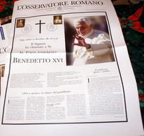 VATICAN 2022, DEATH POPE BENEDICT XVI° EXTR. EDITION NEWSPAPER OSSERVATORE ROMANO, SPECIAL CANCEL - Briefe U. Dokumente