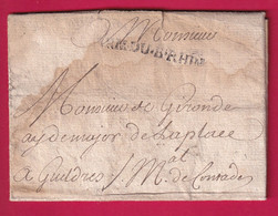 MARQUE ARMEE DU BAS RHIN CONTRESEING DE FRANCHISE MARECHAL DE CONTADES CAMPS DE RECKLINGHAUSEN ALLEMAGNE 1758 - Armeestempel (vor 1900)