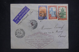 SOUDAN - Enveloppe De Mopti Pour Paris Par 1er Vol Bamako/Paris En 1938 Avec Rectification Du Cachet à Date - L 137249 - Covers & Documents