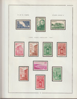 1938/1941 - MONACO - COLLECTION COMPLETE YVERT N°167/233 ! 5 FEUILLES MOC ! * MLH (2 TIMBRES OB) - COTE = 755 EUR ! - Verzamelingen & Reeksen