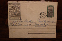 1931 Antsirabe Madagascar France Cover Entier Pour Hôtel Terminus - Brieven En Documenten