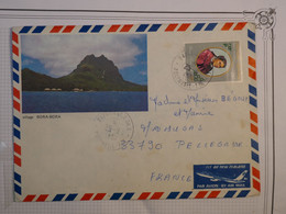 BL4 POLYNESIE    BELLE LETTRE 1980 PAPEETE A PELLEGUE FRANCE+PA 109 +BORA BORA+AFFRANCH. PLAISANT++ - Covers & Documents