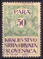 " KraljevSTVO " Type / 1920 Yugoslavia SHS Slovenia Croatia - Revenue Judaical Fiscal Tax Stamp - Used - 50 Para - Dienstmarken