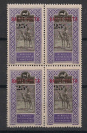 HAUTE-VOLTA - 1924 - N°Yv. 34 - 25c Sur 5f Violet - Bloc De 4 - Neuf Luxe ** / MNH / Postfrisch - Neufs