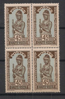 HAUTE-VOLTA - 1928 - N°Yv. 53 - 45c Sépia Et Bleu - Bloc De 4 - Neuf Luxe ** / MNH / Postfrisch - Unused Stamps