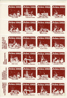 Denmark; Christmas Seals.  Churches; Self Adhesive  Full Sheet 1982.   MNH(**), Not Folded. - Feuilles Complètes Et Multiples