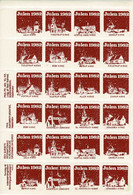 Denmark; Christmas Seals.  Churches; Self Adhesive  Full Sheet 1982.   MNH(**), Not Folded. - Hojas Completas