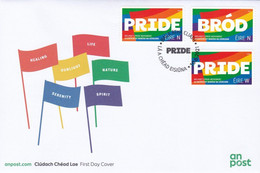 Ireland 2021 Ireland's Pride Movement FDC 3 Stamps LGBT LGBTQ ** (**) - Lettres & Documents