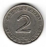 Jeton De Machine à Sous : Casino Partouche De Royat 2 Francs - Diamètre 25 Mm - Casino