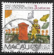 Macau Macao – 1983 International Year Of Communications 3 Patacas Used Stamp - Oblitérés