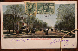 CPA Ak 1904 Linden Boulevard St Louis USA Us Postcard Braisne France Aisne Lingston - Briefe U. Dokumente