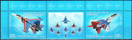 Russia 2021 "Aviation Groups Of Aerobatics "Russian Knights" & "Swifts"" 2v Zd Zf Quality:100% - Unused Stamps