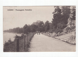 19119 " TORINO-PASSEGGIATA VALENTINO " ANIMATA-VERA FOTO-CART. POST. SPED.1924 - Parchi & Giardini