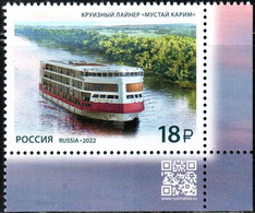 Russia 2022 «Navy Fleet Of Russia».Cruise Ship «Mustai Karim» 1v Quality:100% - Unused Stamps