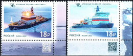 Russia 2022 «Nuclear Icebreaker Fleet Of Russia» 2v Quality:100% - Unused Stamps