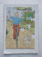 Tintin à Vélo - Puzzle Publicitaire DREFT 96 Pièces INCOMPLET Illustration (Hergé/ Bob De Moor) De Tintin - Puzzles