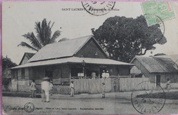 C. P. A. : Guyane : SAINT-LAURENT Du MARONI : Commissariat De Police, Animé, Timbre En 1912 - Saint Laurent Du Maroni