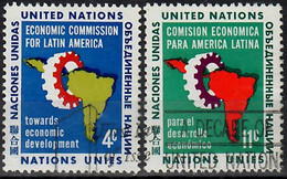 1961 Economic Commission For Latin America Sc 93-94 / YT 89-90 / Mi 107-8 Used / Oblitéré / Gestemplet [zro] - Oblitérés