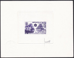 Monaco Sc757 Osaka EXPO 70, Palace Of Monaco And Osaka Castle, Château, Signed Die Proof, Epreuve - 1970 – Osaka (Japan)