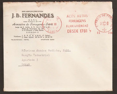 Portugal EMA Cachet Rouge 1960 Aciers, Métaux Et Du Matériel Depuis 1781 Meter Stamp Steel Metals And Hardware - Maschinenstempel (EMA)