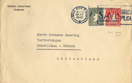 1947 IRLANDA , BAILE ATHA CLIATH - ZÜRICH , SOBRE CIRCULADO , SWISS LEGATION - DUBLIN - Brieven En Documenten