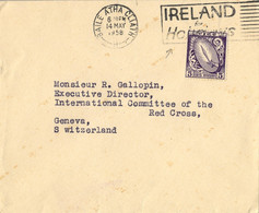 1958 IRLANDA , SOBRE CIRCULADO , BAILE ATHA CLIATH - GINEBRA - Brieven En Documenten