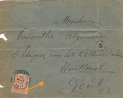 ENVELOPPE 1897   PUNT IN DE 0 VAN 10 CENT         3 SCANS - Other & Unclassified