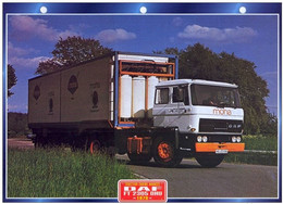 C2/ FICHE CARTONNE CAMION SERIE TRACTEUR CABINE PAYS BAS 1978 DAF FT 2500 DHU - Camions