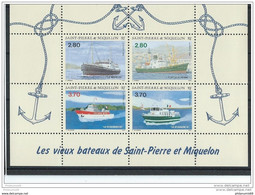 ST PIERRE ET MIQUELON 1994 - YT BF N° 4 NEUF SANS CHARNIERE ** (MNH) GOMME D'ORIGINE LUXE - Blocks & Sheetlets