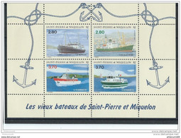 ST PIERRE ET MIQUELON 1994 - YT BF N° 4 NEUF SANS CHARNIERE ** (MNH) GOMME D'ORIGINE LUXE - Blocks & Sheetlets