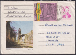 1973-EP-37 CUBA 1973 3c USED POSTAL STATIONERY COVER TRINIDAD GUANTANAMO TO RUSSIA. - Other & Unclassified