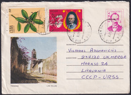 1973-EP-38 CUBA 1973 3c USED POSTAL STATIONERY COVER TRINIDAD GUANTANAMO TO RUSSIA. - Autres & Non Classés