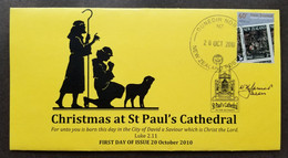 New Zealand Christmas At St Paul's Cathedral 2010 (FDC) *signed *rare *limited - Cartas & Documentos