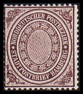 1869. NORDDEUTSCHER POSTBEZIRK.  STADTPOSTBRIEF HAMBURG (1½ Sch.) Hinged. - JF528575 - Postfris