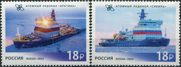 RUSSIA 2022 TRANSPORT Vehicles. Ships ICEBREAKERS - Fine Set MNH - Nuovi