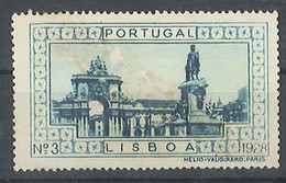 Vignette/ Vinheta, Portugal - 1928, Lisboa/ Novo Sem Goma - Small Tear Top Left Hand Corner - Emissions Locales
