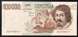 100000 Lire Caravaggio I° Tipo Serie Sostitutiva D 1990 Spl/sup LOTTO 4309 - 100000 Lire