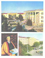 Turkmenistan:Ashgabat, Academy Of Sciences, Writer Berdy Kerbabayev, Gorky University Main Building, 1974, Large Size Po - Turkménistan