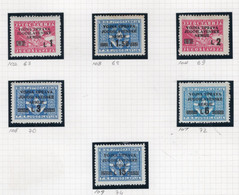 1947 - AMMINISTRAZIONE  MILITARE JUGOSLAVA - Unif: 67+68+69+70+72 -  LH -  (W028.....) - Yugoslavian Occ.: Trieste