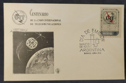 Día De Emisión - Centenario Unión Internacional De Telecomunicaciones – 11/5/1965 - Argentina - Carnets
