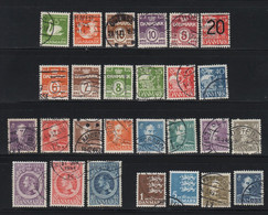 DANMARK, Danemark, 27 Timbres Différents Oblitérés, - Lotes & Colecciones