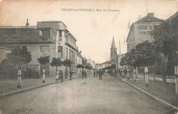 CPA - France - Thaon-Les-Vosges - Rue De Lorraine - Edition L. Cuny - Animé - Clocher - Dos Vert - Thaon Les Vosges