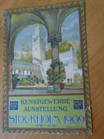 ZA406.27   Advertising Brochure  Kunstgewerbe Ausstellung Stockholm 1909  Timetable Ferry  Deutschland Sweden - World