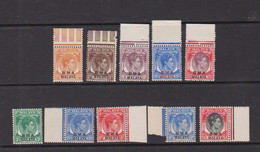 MALAYA    1945    Stamps  Opt    B M A   MALAYA   Part  Set  Of  10    MNH - Malaya (British Military Administration)