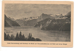 SEELISBERG Hotel Sonnenberg Und Kurhaus Mit Blick Auf Vierwaldstättersee Dampfschiff - Seelisberg