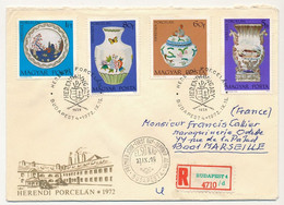 Hongrie - 2 Env FDC Recommandées - Série Des Porcelaines - Budapest - 15/9/1972 - FDC