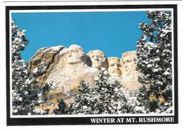USA - Mount Rushmore In Winter - Black Hills - South Dakota - Mount Rushmore
