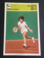 SVIJET SPORTA Card ► WORLD OF SPORTS ► 1981. ► RENATA ŠAŠAK ► No. 161 ► Tennis ◄ - Trading-Karten