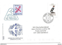274 - 2 - Envoyée Du Liechtenstein 1994 - Journée De L'Aérophilatélie Lodrino - Vol Commémoratif - Poste Aérienne