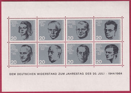 BRD Block 3 Postfrisch, 20. Jahrestag Des Attentats Vom 20. Juli 1944 - 1959-1980